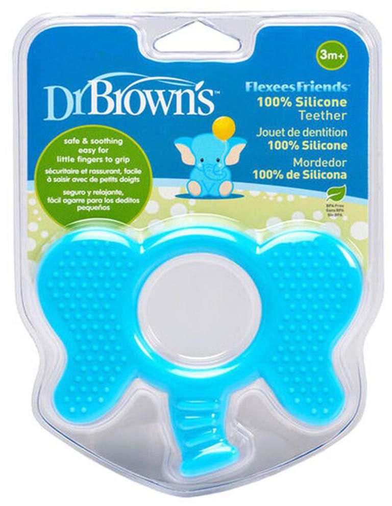DrBrowns - Flexees Friends Elephant Teether Blue- Babystore.ae