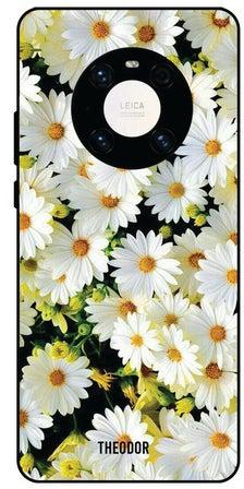 Protective Case Cover For Huawei Mate 40 Pro/ Pro Plus White Flowers