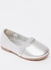 Solid Round Toe Ballerina with Embellished Strap Detail