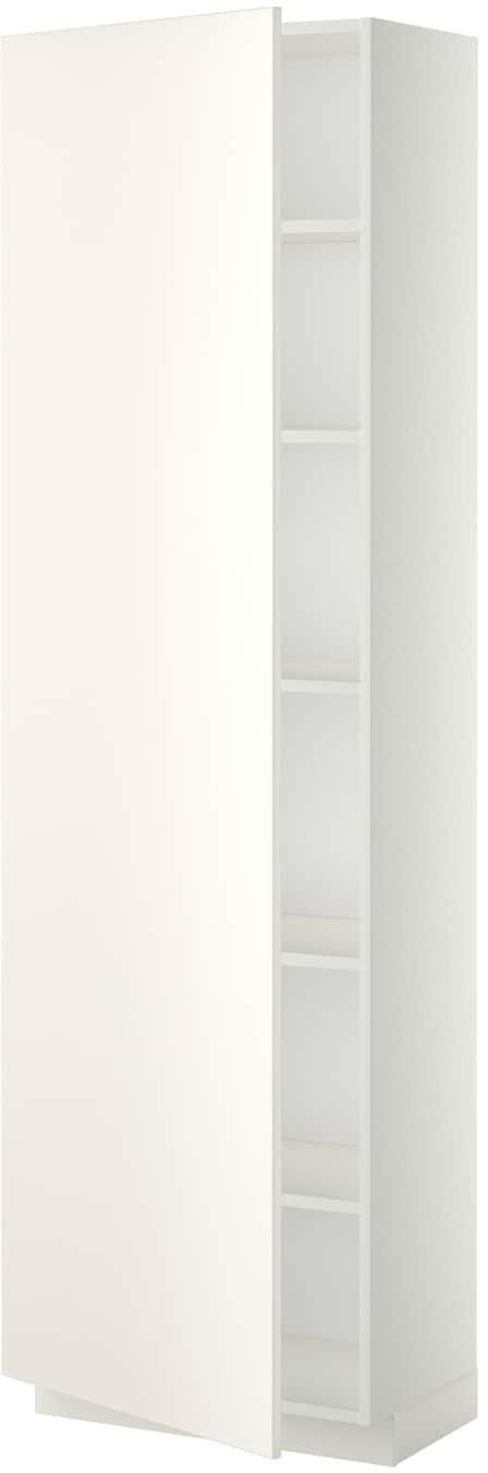 METOD High cabinet with shelves - white/Veddinge white 60x37x200 cm