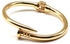 fluffy women accessories Nail Line Bold Bracelet Of Fluffy Women's Accessories-Gold