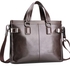 حقيبة الكتف مارك ساكستون بني محروق لرجال الأعمال، جلد اصلي Genuine Deep Brown MARK SAXTON Leather Shoulder Bag Man Bag Business Handbag Authentic Bag 13-Inch The Briefcases Package