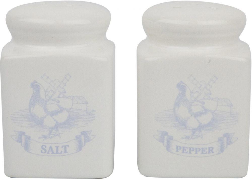 Country Kitchen Salt & Pepper Set  by Top Trend , White , TTP-100