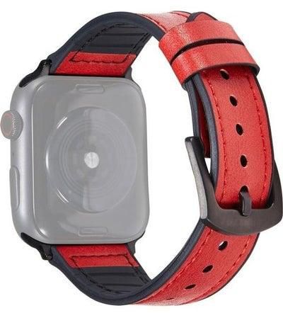 Ethnic Replacement Watchband for Apple Watch Series 1/2/3/4/5/6/7/SE 38/40/41mm Red