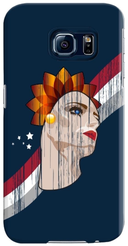 Stylizedd Samsung Galaxy S6 Premium Slim Snap case cover Matte Finish - Lady Liberty - Blue