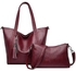 2 Pcs Women Leather Tote Bag Set for Women - Large Tote Bag with a Small Purse Inside for Women,Work and daily use