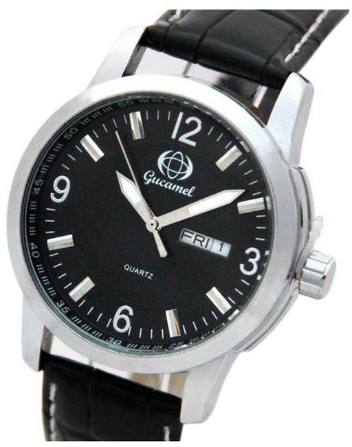 Gucamel B009 Men Quartz Date Display Wristwatch - Black