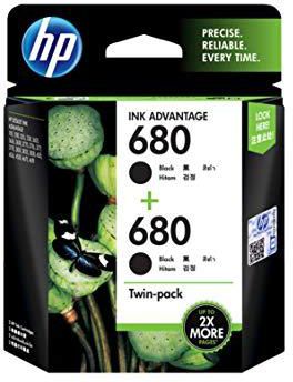 HP 680 Twin Pack Black Ink Cartridge