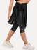 Plus Size Space Dye Capri Leggings and Chiffon Wrap Skirt Twinset - 1x