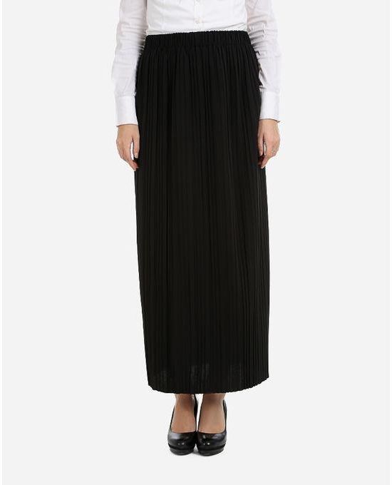 BLEND Plisse Maxi Skirt - Black