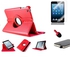3 in 1 Bundle 360 Rotating PU leather Case, Screen Protector with RED 3.5 mm headphone Jack stylus for Apple iPad Mini