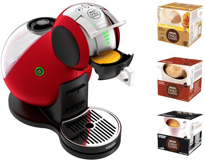 Nescafe Dolce Gusto Genio Play & Select Automatic Pod Coffee   Machine, RED with 3 boxes of capsules