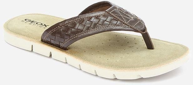 Geox Leather Slippers - Dark Brown