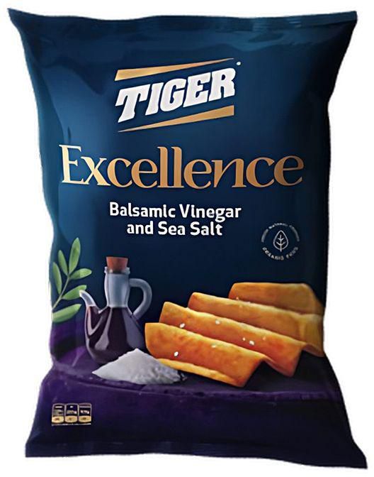 Tiger Excellence Balsamic Vinegar & Sea Salt Chips - 80-90g