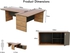 Mahmayi L Shaped Table With Storage Shelves 340x180x75cm