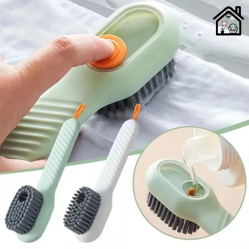 Multipurpose Automatic Soap Liquid Adding Clothes Shoes Brush  Press Type Liquid Soap Dispenser Shoe Brushes