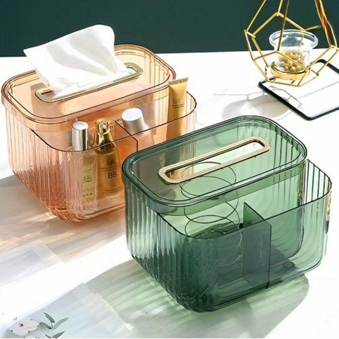 Acrylic Tissue Box With Two Holes To Organize Tools