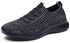 konhill Women's Comfortable Walking Shoes - Tennis Athletic Casual Slip on Sneakers, 0212 Black/Gray, 7