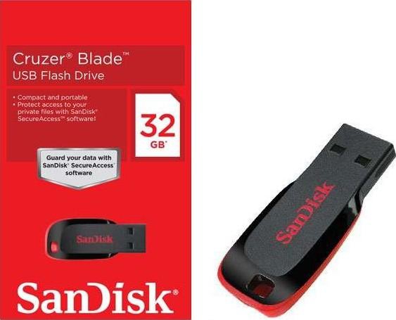 Sandisk Cruzer Blade 32GB USB Flash Drive | SDCZ50-032G-B35