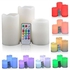Color Changing Candles With RC - 3 Pcs - 12 Lights