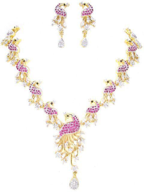 Zirconia Gold Plated Jewelry Set for women