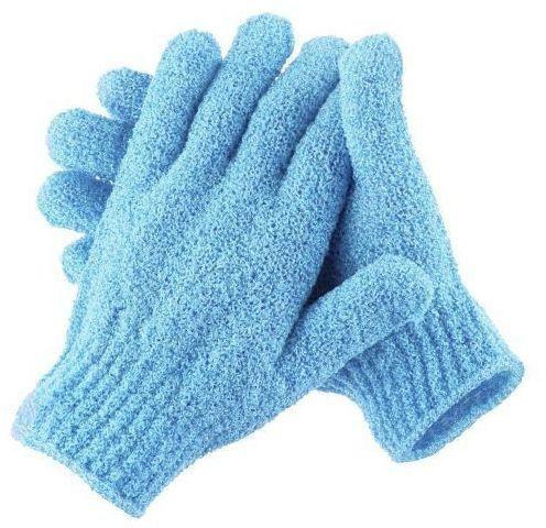 Bathing Gloves Exfoliating Body Shower Scrub Gloves - Blue