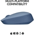 Logitech M171 Wireless Mouse for PC, Mac, Laptop, 2.4 GHz with USB Mini Receiver, Optical Tracking, 12-Months Battery Life, Ambidextrous - Blue Grey