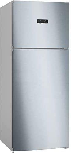 Series 4, free-standing fridge-freezer with freezer at top, 186 x 75 cm, Inox-easyclean KDN76XI3E8
