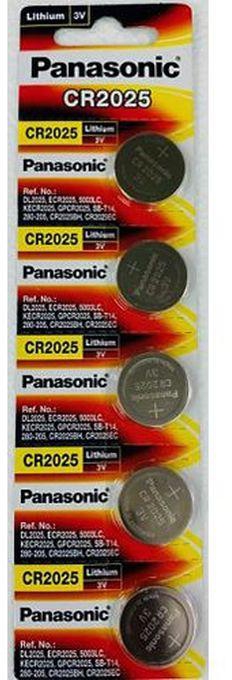 Panasonic Cr2025 Lithium Battery- 5Pcs