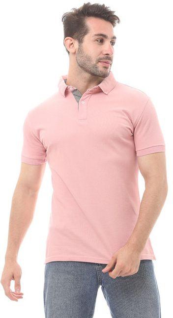 Andora Solid Cotton Rose Buttoned Polo Shirt