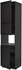 METOD خزانة عالية لميكروويف مع بابين/أرفف - أسود/Lerhyttan صباغ أسود ‎60x60x240 سم‏