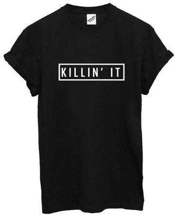 Men's Killin' It Print T-Shirt - Black