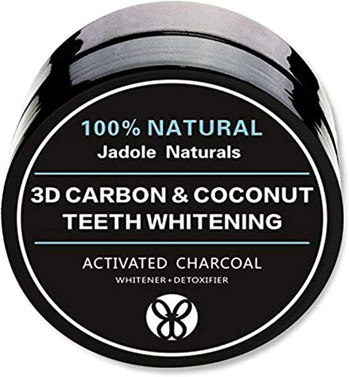Jadole Naturals Natural 3d Carbon Activated Organic Charcoal Teeth Whitening Coco Nut Powder