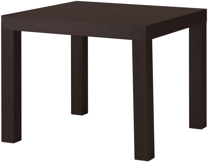 LACK طاولة جانبية - أسود-بني ‎55x55 سم‏