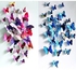 48 Pcs 4 Packs Beautiful 3D Butterfly Wall Decals Removable DIY Home Decorations Art Decor Wall Stickers & Murals for Babys Bedroom TV Background Living Room (48 pcs in 4 Colors)