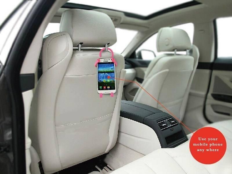 Human Flixiable Mobile Holder to car or home ( black, white, pink, purple, green, blue ) .
