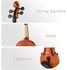 Mike Music 1/4 Violin Set Full Size Fiddle for Beginners Students with Hard Case, Rosin, Bow, and Extra 1st Strings (1/4)