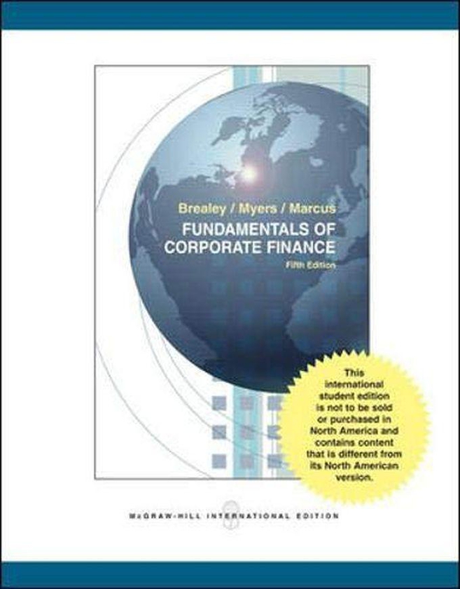 Mcgraw Hill Fundamentals of Corporate Finance ,Ed. :5