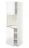 METOD خزانة عالية لفرن مع بابين/أرفف, أبيض/Voxtorp أبيض/لامع, ‎60x60x200 سم‏ - IKEA