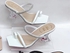 Studded Fashion Heel Sandals - White