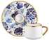 Koleksiyon - 12 Pieces Cup And Saucer Set Amazon - Blue/White- Babystore.ae