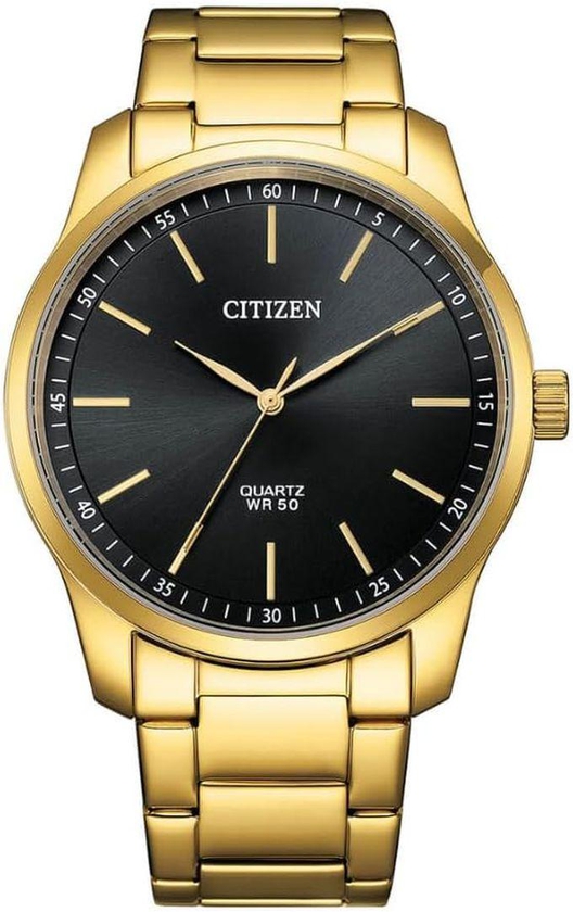 Citizen Watches ساعة سيتيزن Bh5002-53e مينا اسود ستانلس ستيل للرجال ذهبي