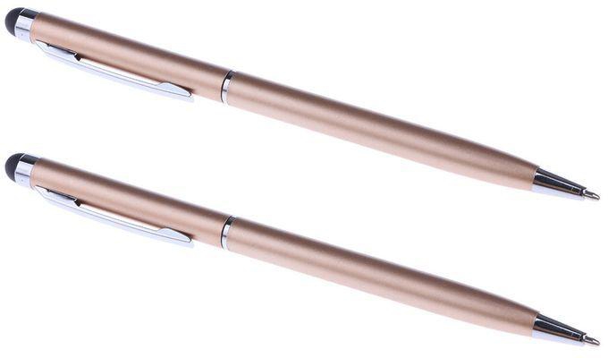 2x Capacitive Pen Touch Screen Stylus Pencil For Pad Phone Laptop Gold