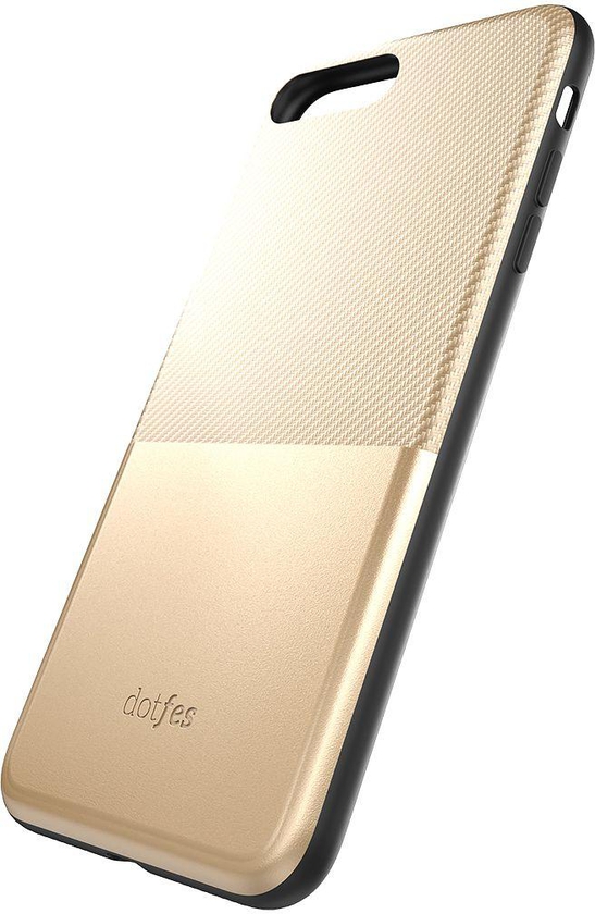 دوتفيس G02 غطاء حماية مع جيب بطاقات لجهاز ايفون 6 اس ، ذهبي