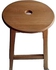 Wood Backless Bar Chair, 20in - 50cm x 35cm - Beige