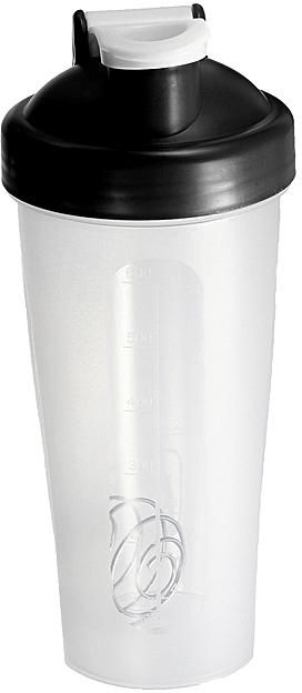 Generic BPAfree Shake Protein Blender Shaker Mixer Cup Drink Whisk Bottle Black 600ml