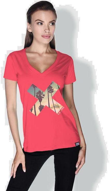 Creo LA X City Love T-Shirts for Women - XL, Pink