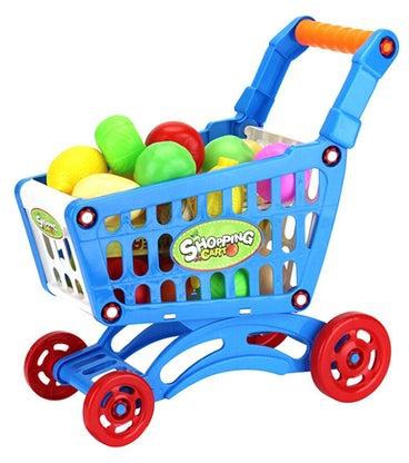 Portable Mini Trolley Colourful Fruit Vegetable Supermarket Shopping Cart 27.5x30.5x20cm