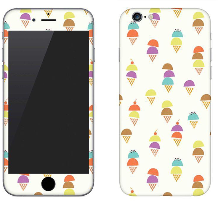 Vinyl Skin Decal For Apple iPhone 6 Plus Scoopy Cones