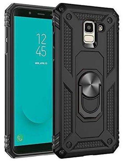 Samsung Galaxy J6 2018 - Rugged Back Cover (Pouch) With Magnetic Ring Holder/Stand